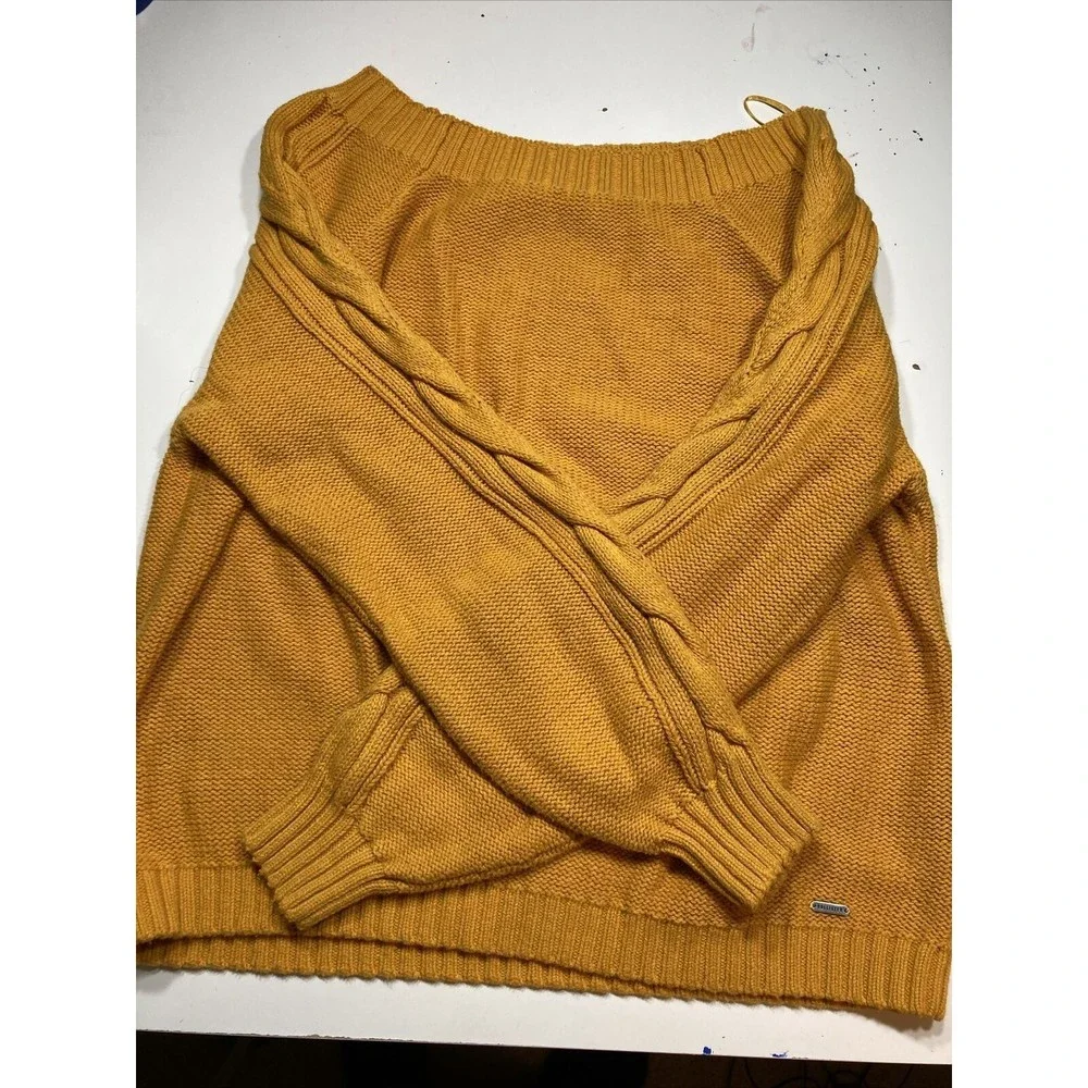 Hollister Womens Long Sleeve Yellow Sweater Size Small
